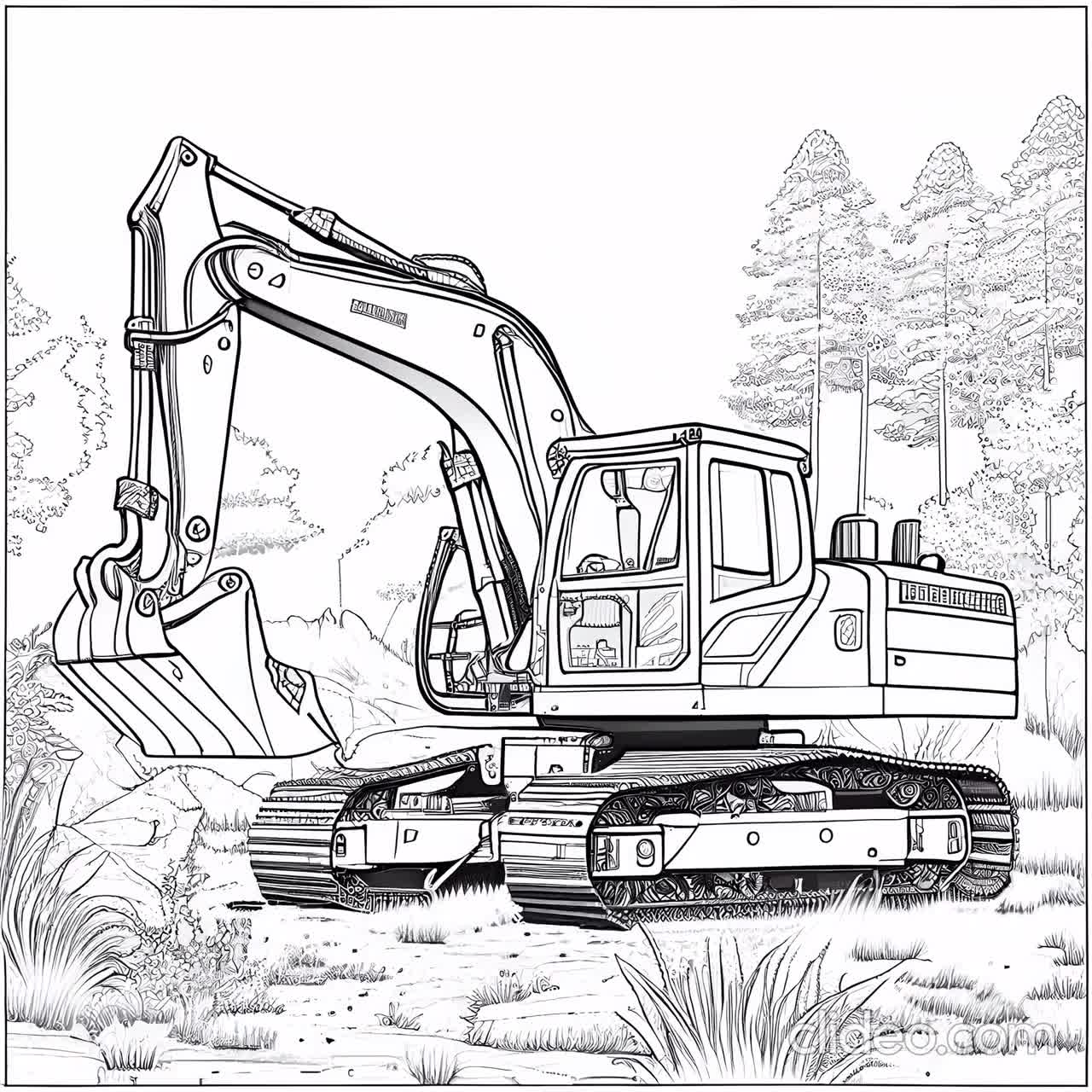 Dig into fun with excavator coloring pages perfect for kids and adults alike instant download and print available print paint