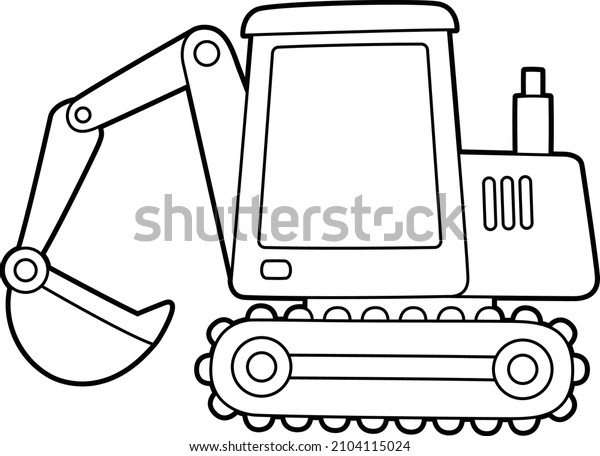 Best excavator coloring page royalty