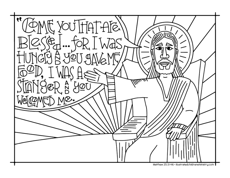 Bible story coloring pages