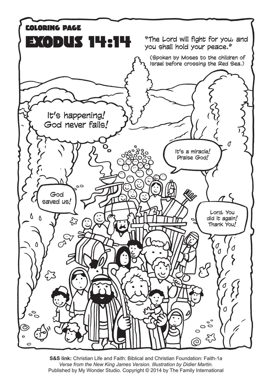 Coloring page exodus my wonder studio