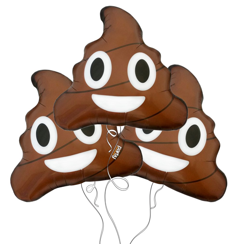 Poop emoji mylar balloon pk toys games