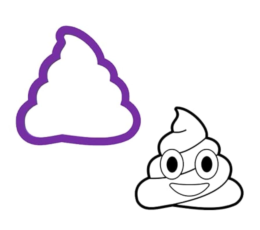 Poop emoji cookie cutter