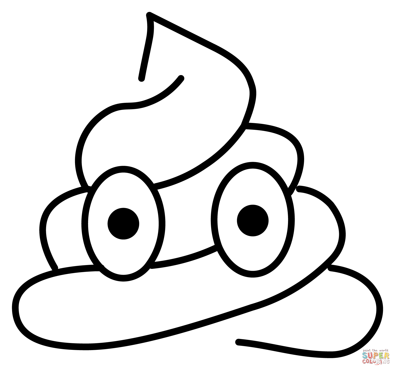 Pile of poo emoji coloring page free printable coloring pages