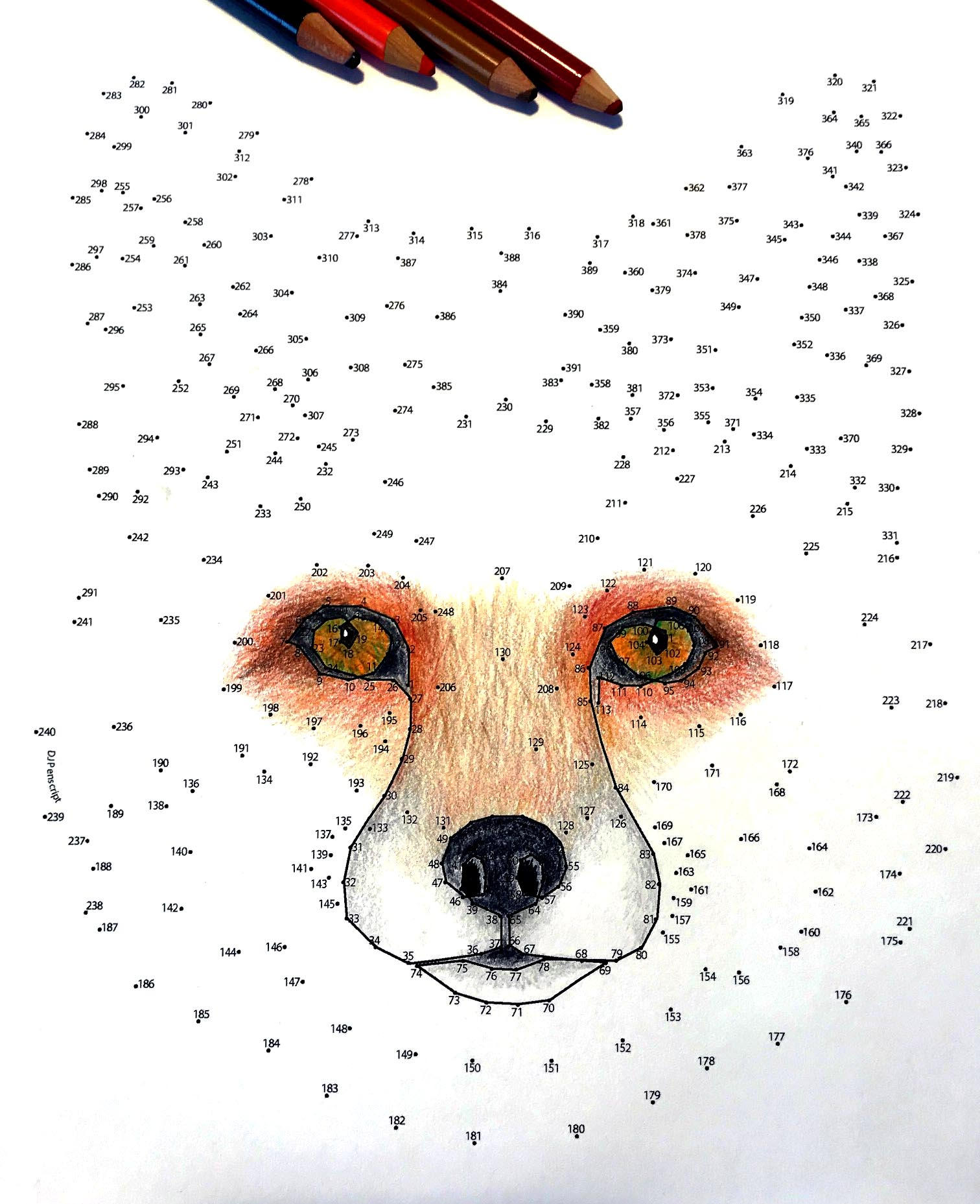 Fox â extreme dot to dot â pdf activity and coloring page â scribble stitch