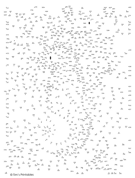 Printable animal dot