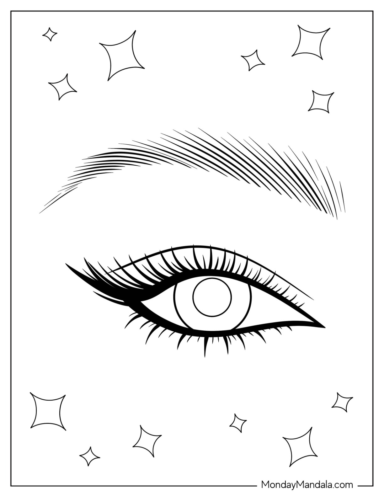 Makeup coloring pages free pdf printables