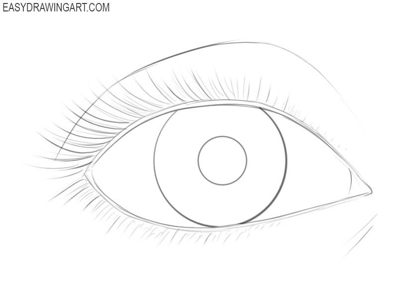 How to draw an eye easy eye drawing simple easy eye drawing eye drawing