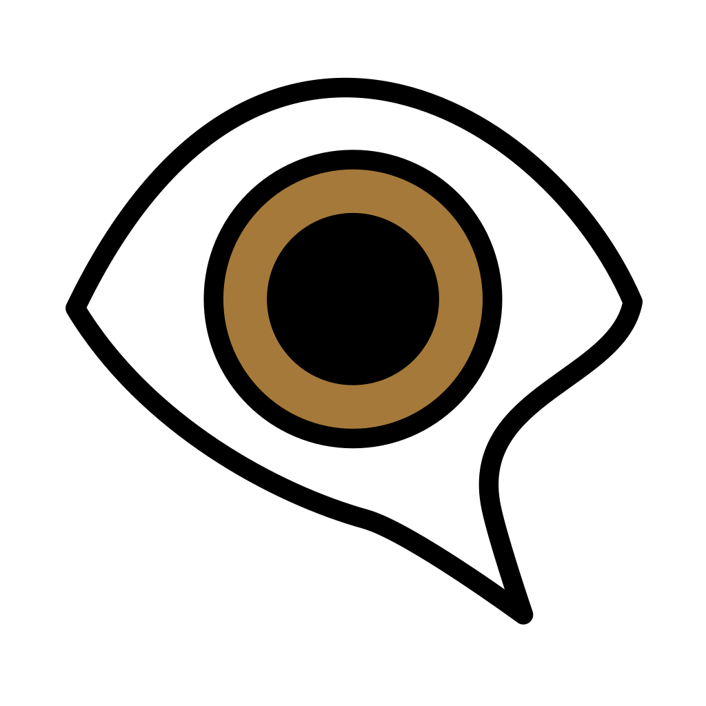 Ðïðï eye in speech bubble emoji