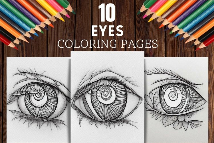 Iris eyes coloring pages