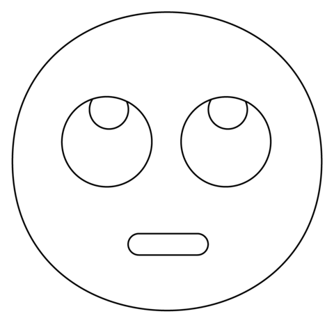Face with rolling eyes emoji coloring page free printable coloring pages