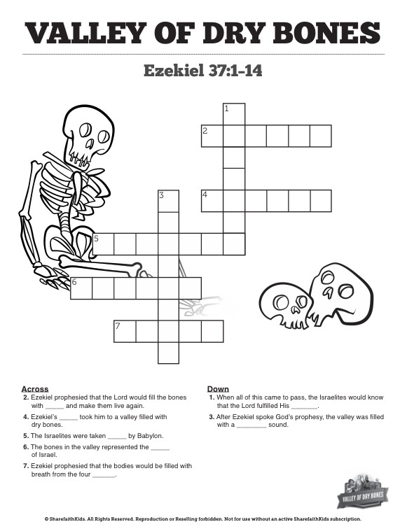 Ezekiel valley of dry bones sunday school coloring pages clover media