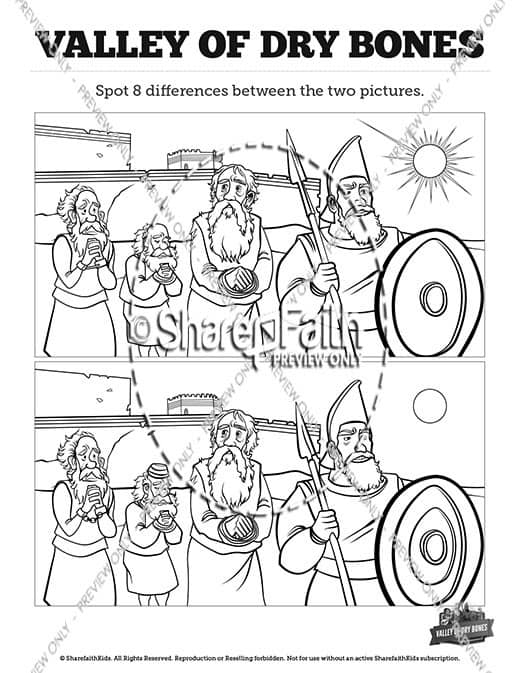 Ezekiel valley of dry bones spot the differences â