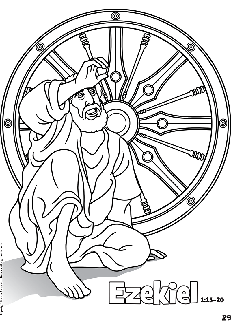Ezekiel books of the bible coloring kids coloring activity kids answers