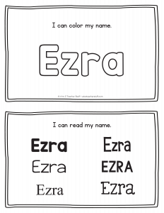 Ezra â name for handwriting practice a to z teacher stuff printable pages and worksheets