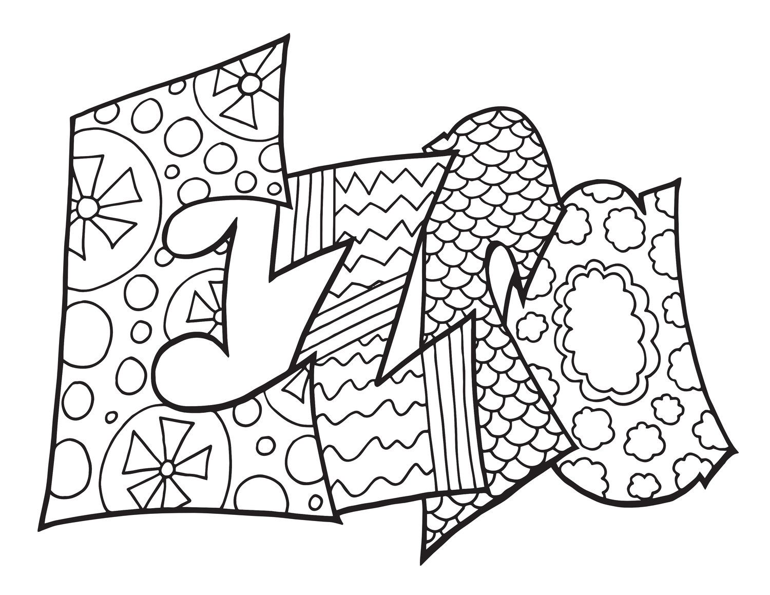 Click here to download your free ezra coloring page any name or word turned into a printabâ name coloring pages coloring pages free printable coloring pages