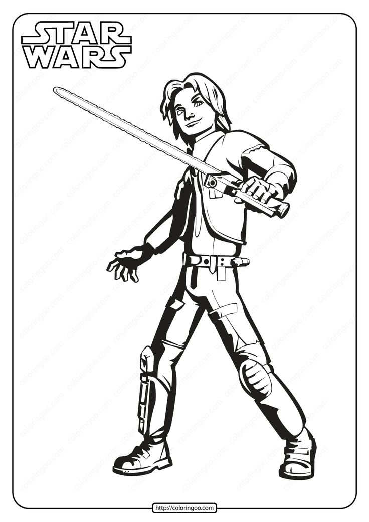 Printable star wars ezra bridger coloring pages star wars ezra printable star star wars