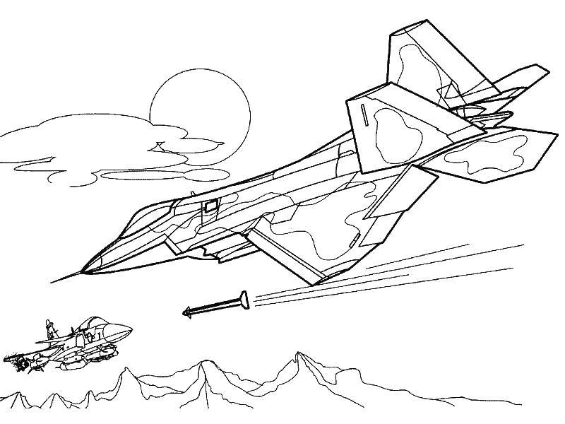 Online coloring pages coloring page fighter military download print coloring page