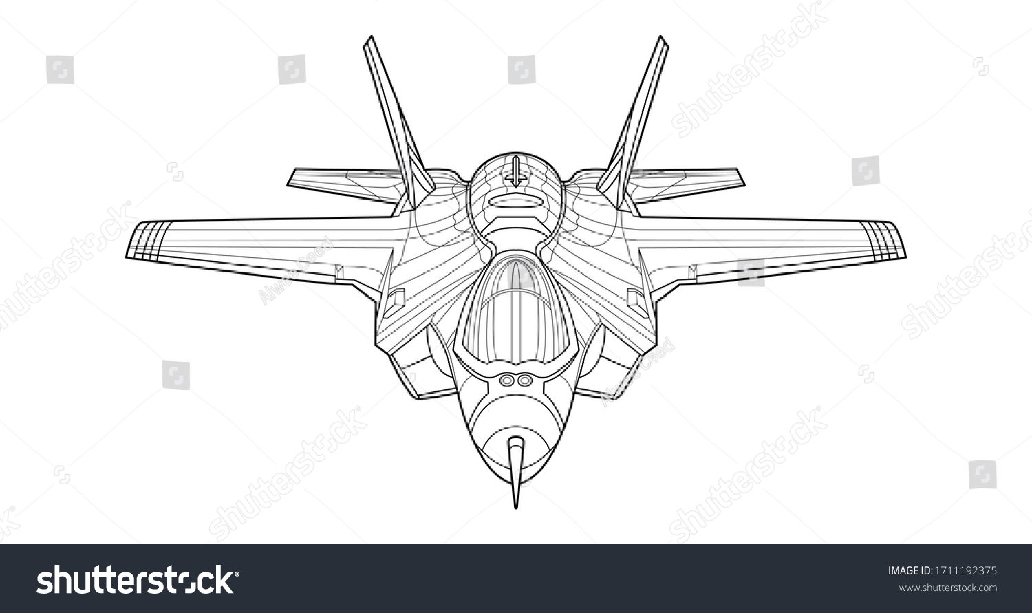 Adult military aircraft coloring page book stock vector royalty free