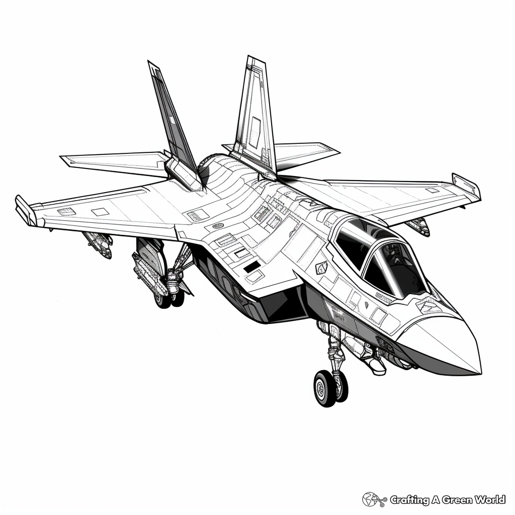 Fighter jet coloring pages