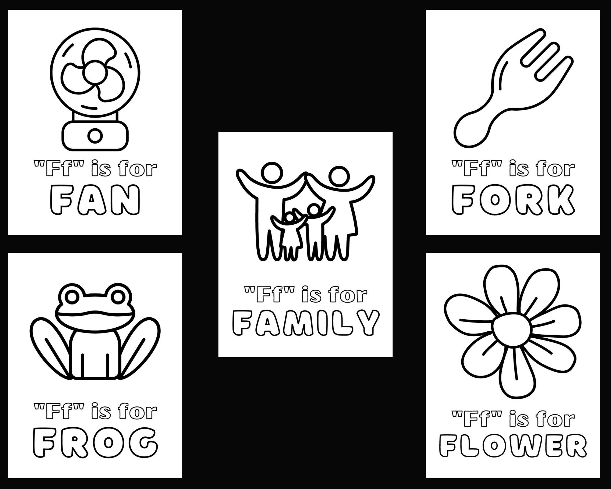 Fantastic letter f coloring pages printable pdf