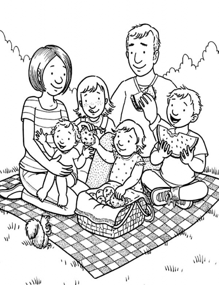 Free printable family coloring pages