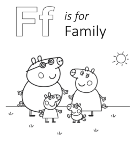 Learning letter f in the alphabet playing learning