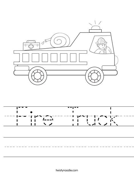 Fire truck worksheet fire safety preschool fire safety week fire safety theme