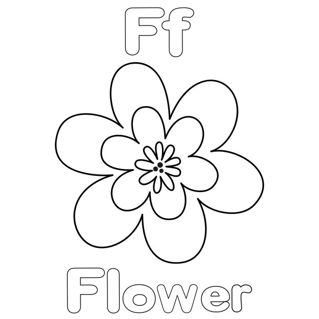 Premium vector f for flowers