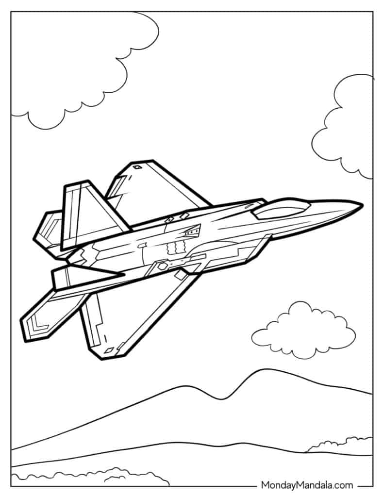 Jet coloring pages free pdf printables