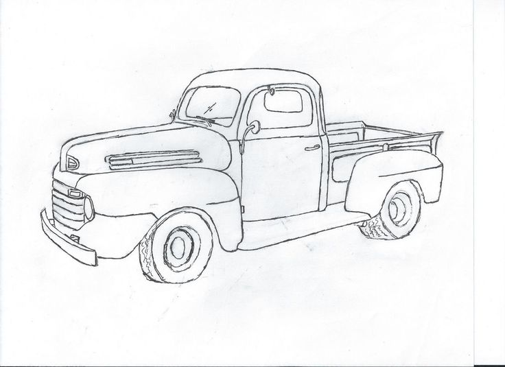 Ford pickup truck drawings sketch coloring page old pickup trucks classic trucks pickup trucks