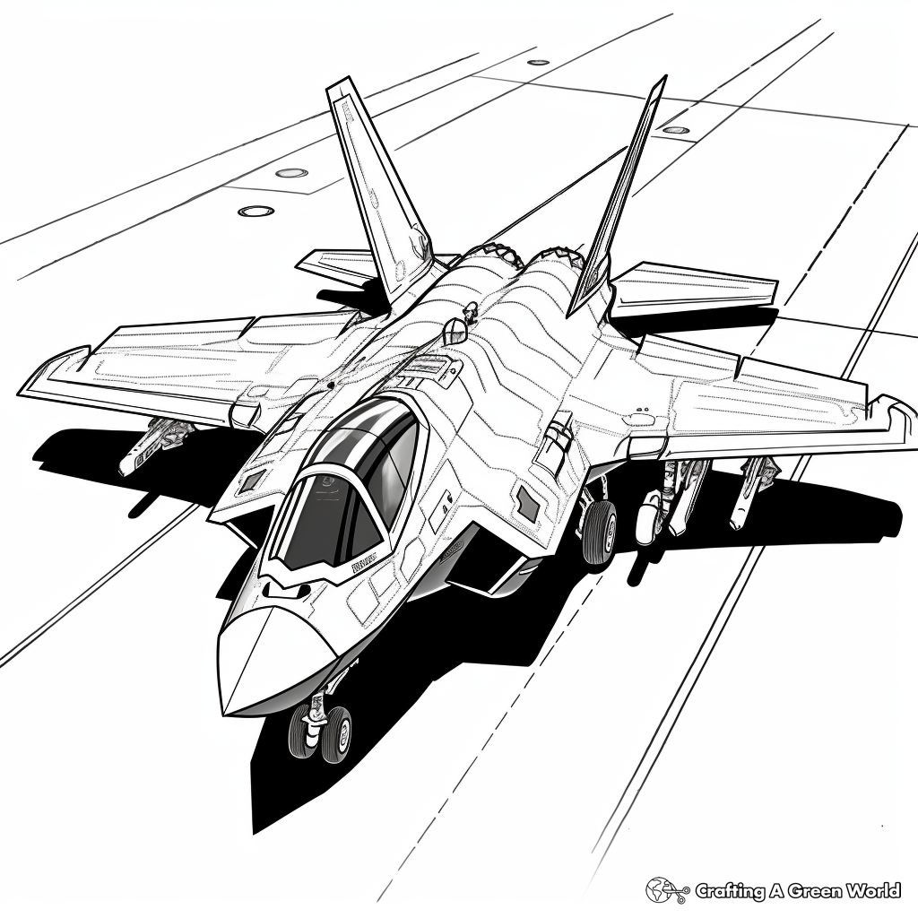 Fighter jet coloring pages