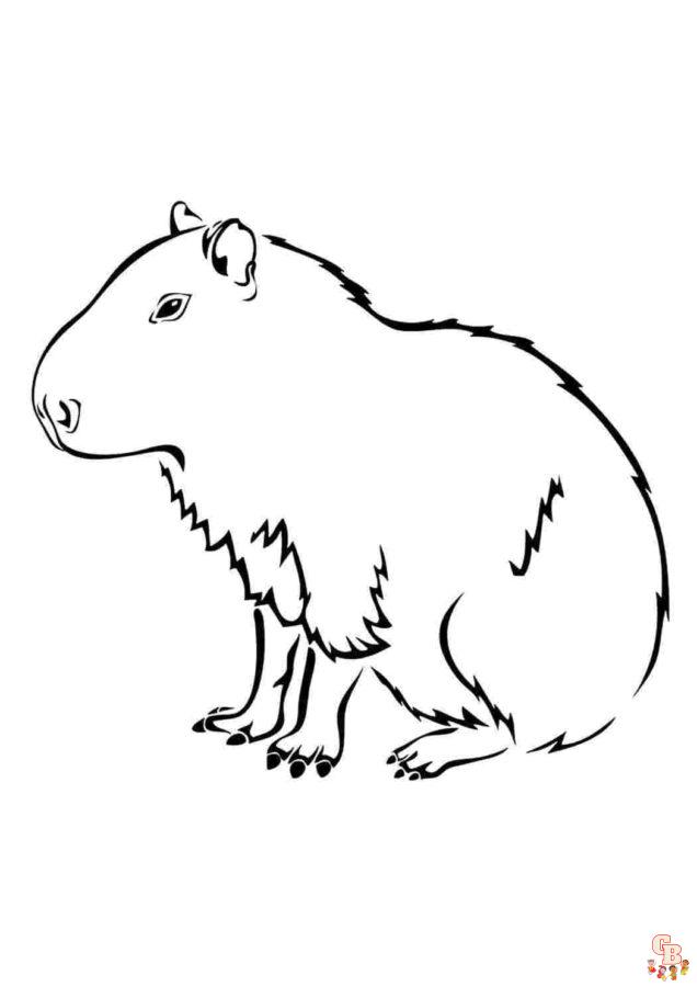 Color your world with capybara coloring pages