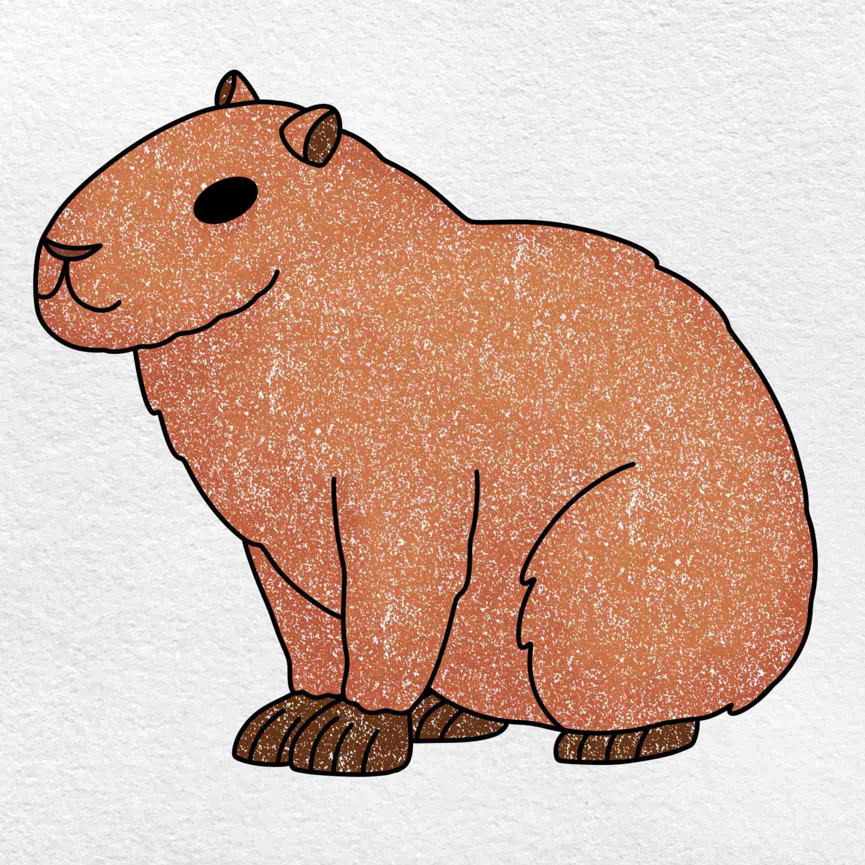 How to draw a capybara