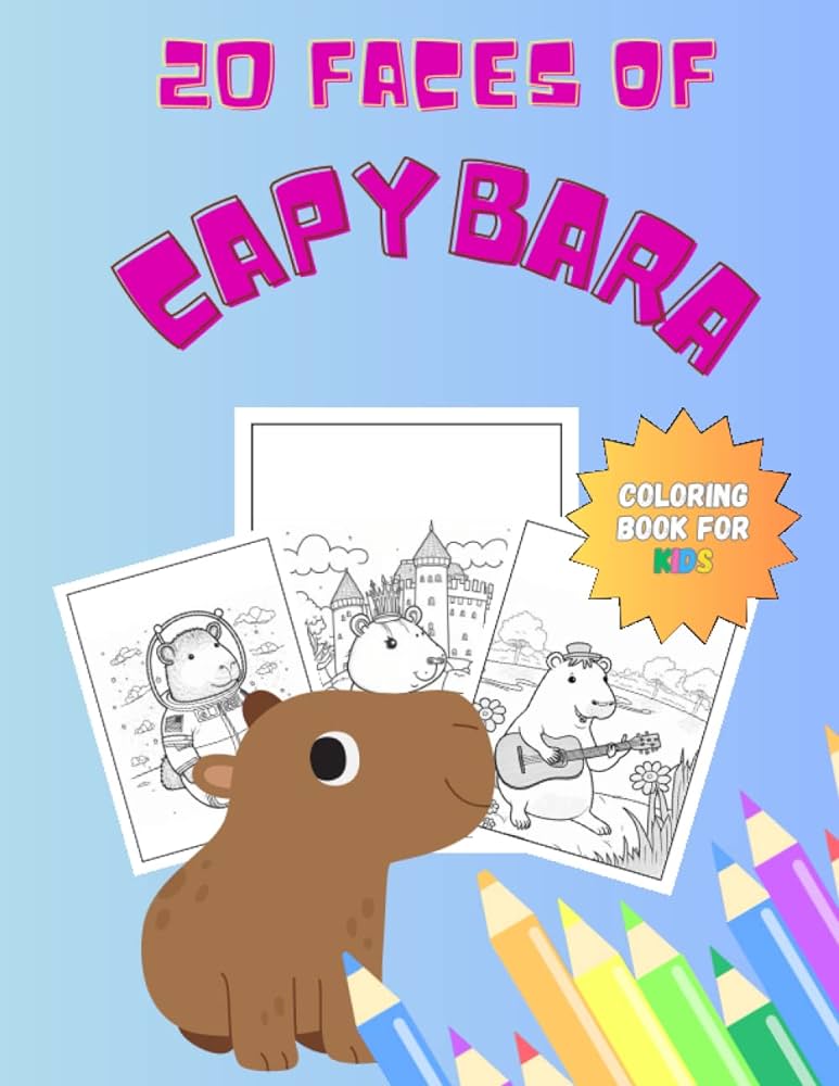 Faces of capybara