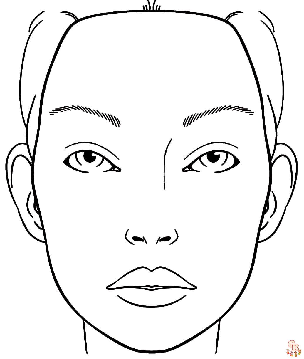Get creative with face coloring pages