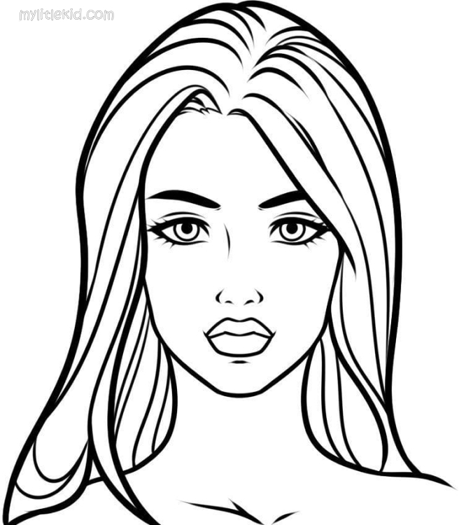 Face coloring pages print or download for free