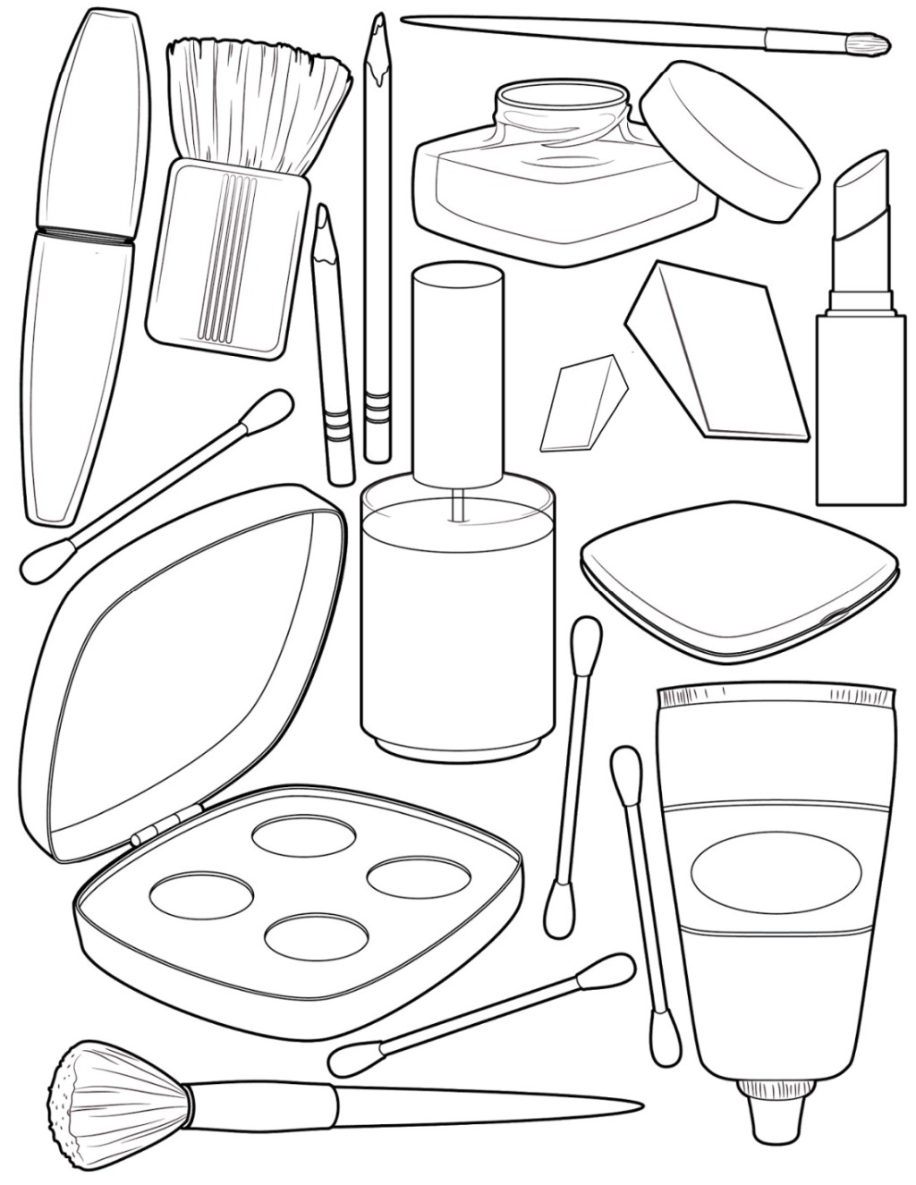 Girls makeup coloring