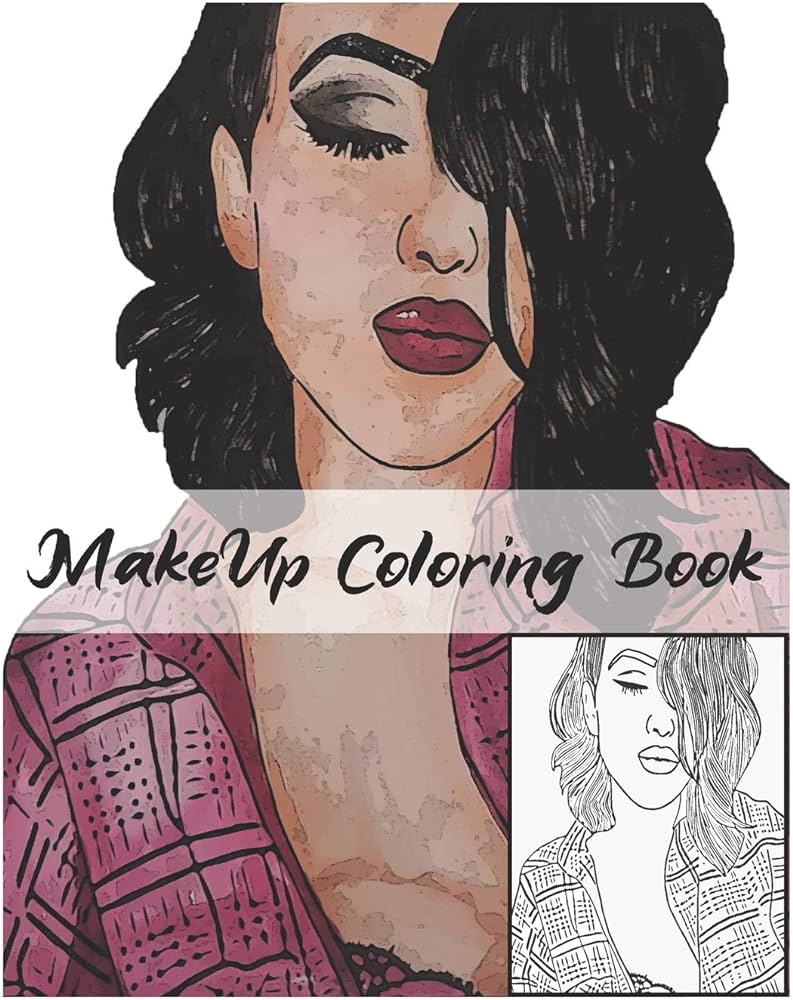 Makeup coloring book makeup face charts pages x betiful women faces to coloring for make up lovers glamorous books books