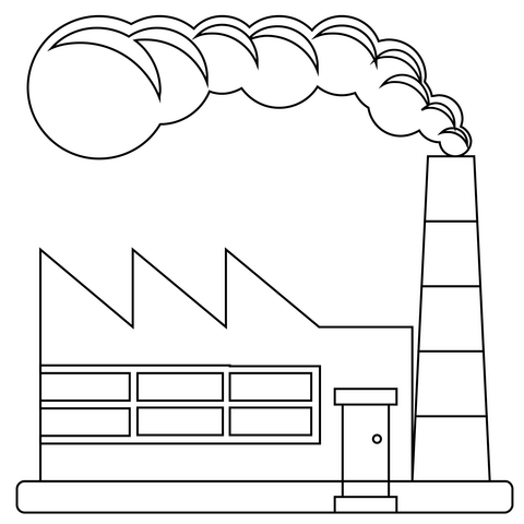 Factory coloring page free printable coloring pages