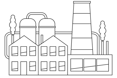 Factory coloring page free printable coloring pages