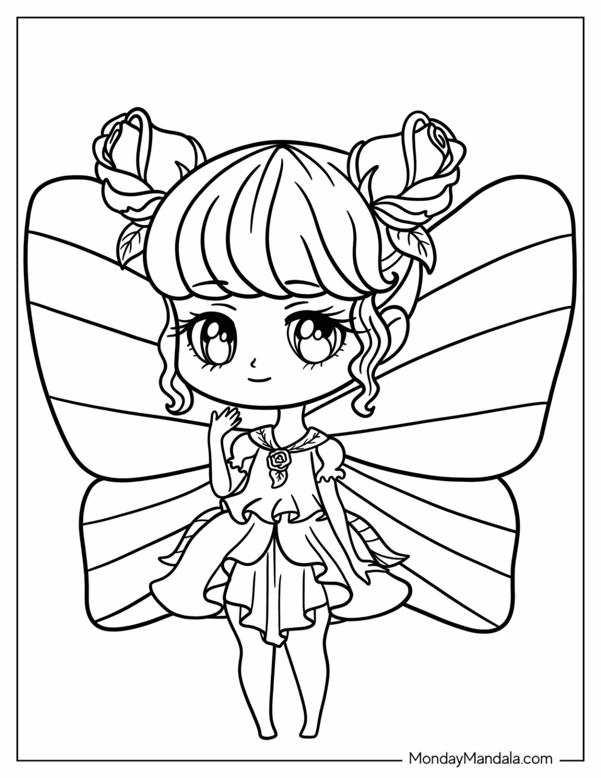 Fairy coloring pages free pdf printables