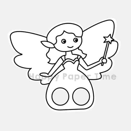 Fairy finger puppet printable coloring