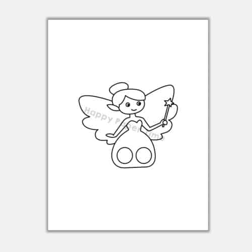 Fairy finger puppet printable coloring