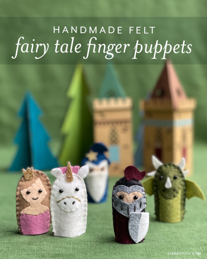 Felt fairy tale finger puppets template tutorial