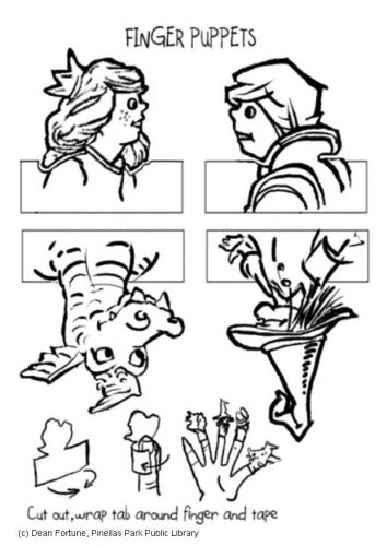 Printable finger puppetsfairy tales coloring pages puppets finger puppets
