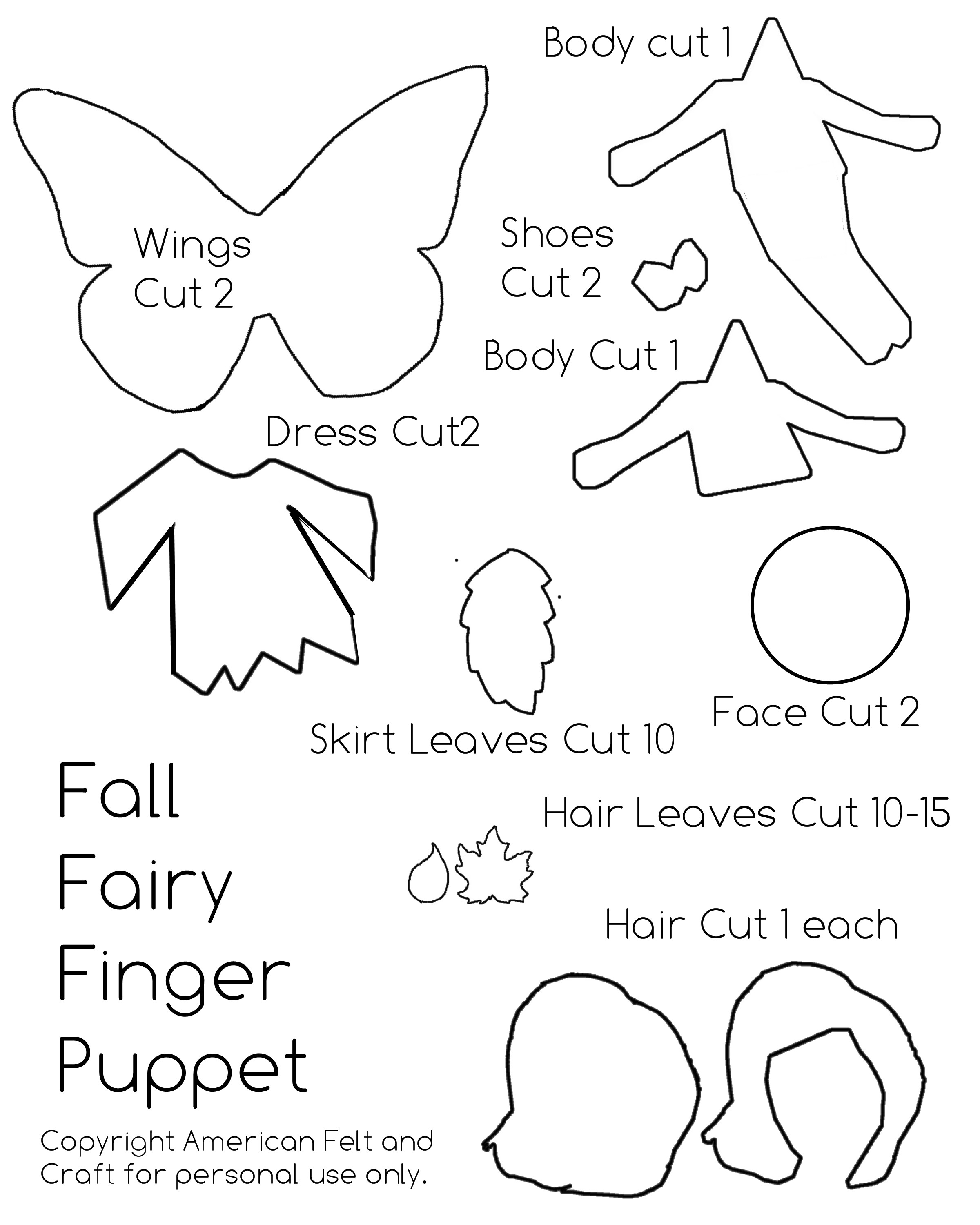 Fall flower fairy finger puppet american felt craft blog