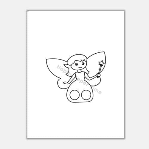 Fairy finger puppet printable coloring