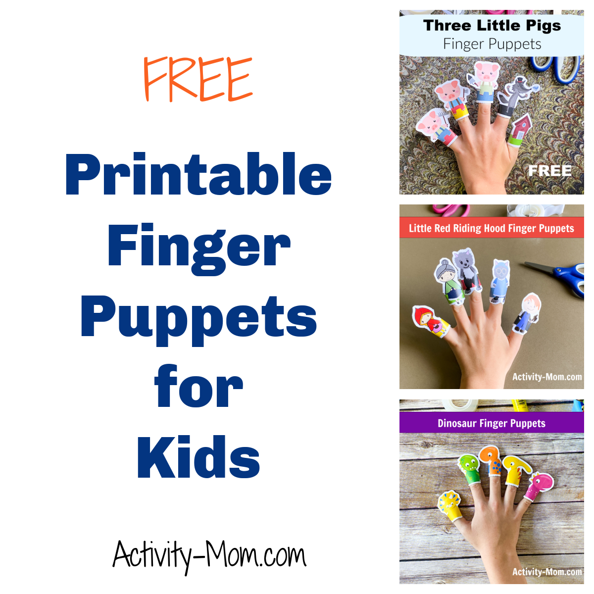 Finger puppets for kids free printable