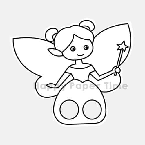Fairy finger puppet printable coloring