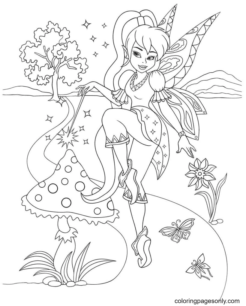 Fairy coloring pages printable for free download